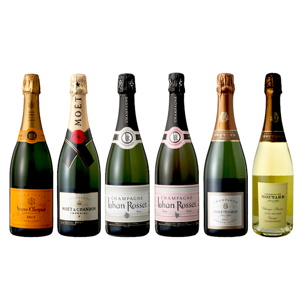 ヴーヴクリコ モエ エ シャンドン入りシャンパン6本飲み比べセット 6 Mixed Champagne その他シャンパーニュ Aeon De Wine