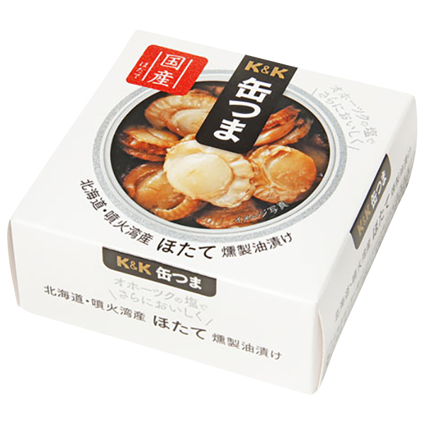 国分(KANN　55g　WINE】缶つま　FOOD　WINE　TSUMA　de　de　AEON　北海道・噴火湾産ほたて燻製油漬　SCALLOP)(その他)