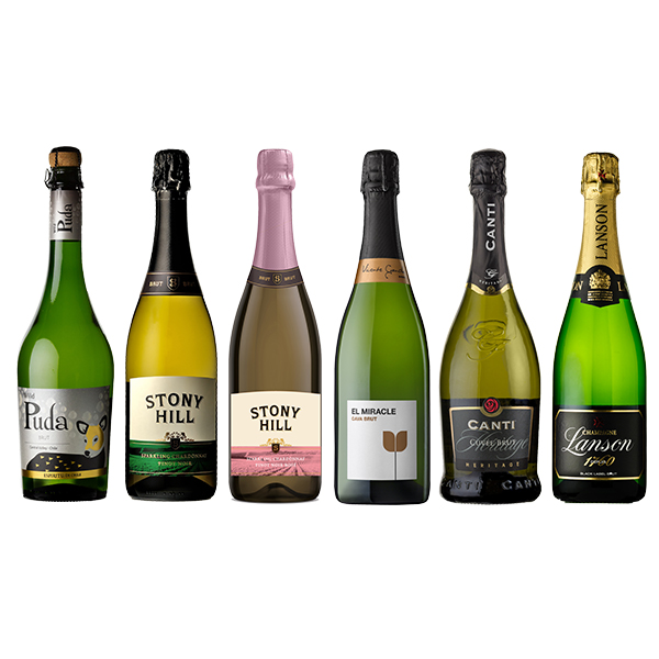 シャンパンとワインとウイスキー6本