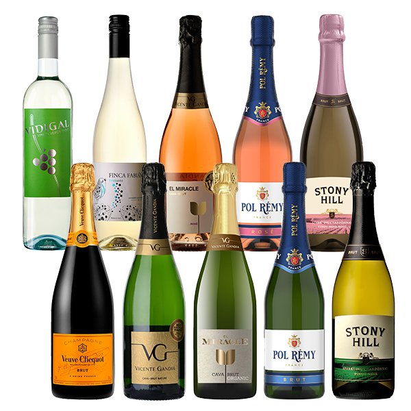ヴーヴクリコ入り世界のスパークリングワイン10本セット / オリジナル ◎(VEUVE CLICQUOT YELLOW LABEL   Sparkling wine 9 bottle set ◎)(その他) | AEON de WINE |