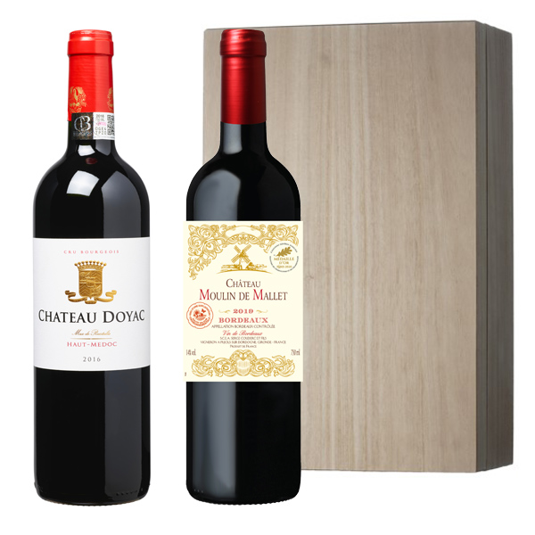 ギフト】木箱入!ボルドー産赤ワイン2本セット　de　Award　AEON　Bordeaux　set◎)(その他ボルドー)　box　wooden　in　wine　red　オリジナル◎(Gold　WINE