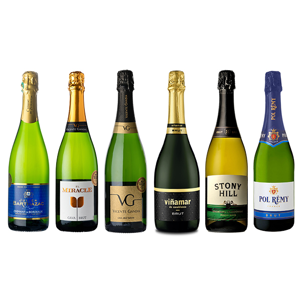 sparkling　gold　de　Cremant　セット】金賞クレマン　Dry　AEON　オリジナル(Entering　set)(その他)　カヴァ入り！辛口スパークリング６本セット　bottle　Cava!　prize　WINE