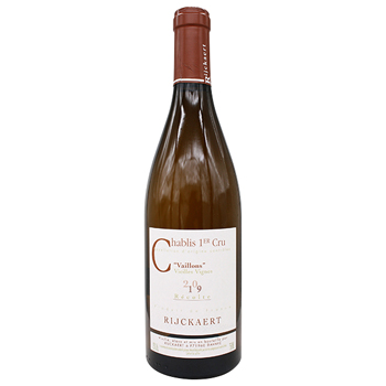 2019 シャブリ プルミエ･クリュ レ･ヴァイヨン ヴィエイユ･ ヴィーニュ / メゾン･リケール ◎(Chablis 1er Cru Les Vaillons V.V. Maison Rijckaer 2019)