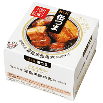 【FOOD de WINE】缶つま 宮崎県産 霧島黒豚角煮 150g / 国分(KANN TSUMA BRAISED BLACK PORK)