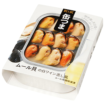 【FOOD de WINE】缶つま ムール貝の白ワイン蒸し風 95g / 国分(KANN TSUMA MUSSELS)