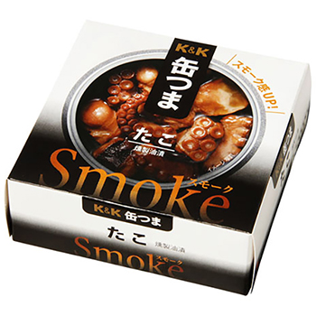 【FOOD de WINE】缶つま SMOKE たこ 50g / 国分(KANN TSUMA SMOKE)