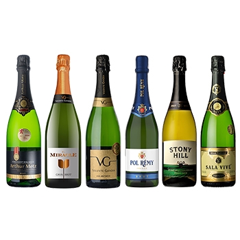 【セット】金賞クレマン カヴァ入り辛口スパークリング6本セット / オリジナル◎(6 bottles mixed case of white dry wines awarded a gold medal◎)