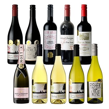 【セット】モエロゼ入り有名シャンパン＋フランス産金賞ワイン10本セット / オリジナル◎(MOET&CHANDON ROSE IMPERIAL & Gold Medal Wine 10 bottle sets◎)