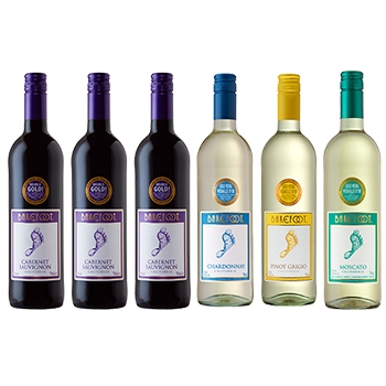 【セット】テーブルワイン全米No.1「ベアフット」飲み比べ6本セット / E.＆J.ガロワイナリー ◎(BAREFOOT 6 bottle set ◎)