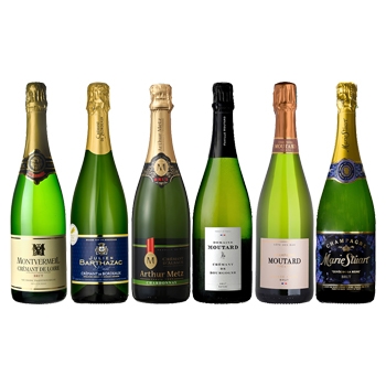 シャンパン2本入り フランス5大銘醸地スパークリングワイン6本セット オリジナル Champagne Sparkling Wine 6 Bottle Set その他 Aeon De Wine