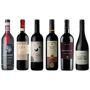 【セット】キャンティ入りイタリア赤ワイン６本セット / オリジナル ◎(Italian wine 6 bottles set ◎)