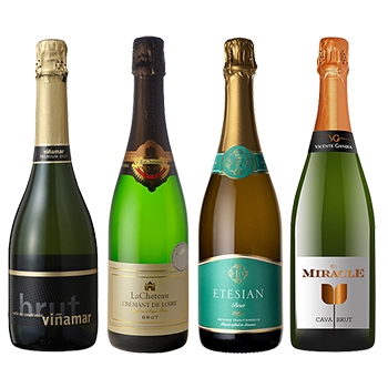 【セット】2022サクラワインアワード受賞！　ダブルゴールド入り辛口スパークリング飲み比べ4本セット / オリジナル ◎(Sakura wine award Dry Sparkring 4 bottle set ◎)