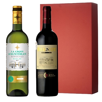【ギフト】ボルドー産赤白2本セット / オリジナル◎(Bordeaux RED＆WHITEWine giftset◎)