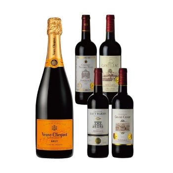 【セット】ヴーヴクリコ入仏金賞５本セット(WINE)