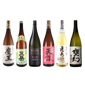 魔王入り！ 本格焼酎　一升瓶　バラエティ 6本セット(Enter the devil! Authentic shochu 1sho bottle variety set of 6)