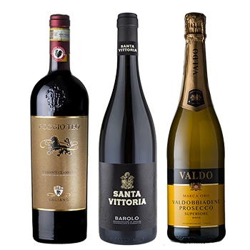 【セット】イタリアを代表する銘醸ワイン3本セット / オリジナル(Set of 3 famous Italian wines)