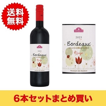 【まとめ買い・6本】トップバリュ AOP ボルドー HVE ルージュ / トップバリュ(TV BORDEAUX ROUGE HVE3)