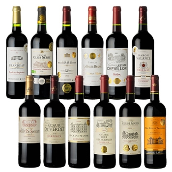 【セット】全部で18冠！全て金賞受賞！ボルドー フルボディ 赤 12本セット(Bordeaux gold medal red wine 12 bottle set)
