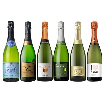 【セット】スペイン厳選 カヴァ入スパークリング 辛口 飲み比べ6本セット / オリジナル ★(6-bottle set of carefully selected Spanish sparkling wines with Cava, dry, for tasting)