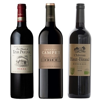 【セット】フランス ボルドー 赤 フルボディ 3本セット / オリジナル★(French Bordeaux Red Full Body 3 Bottle Set)