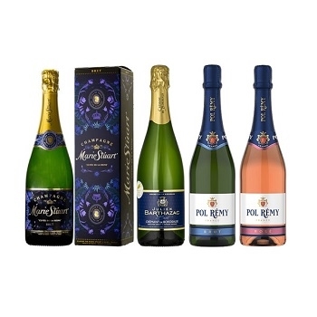 【セット】フランス厳選 シャンパーニュ・クレマン入スパークリング 辛口 飲み比べ 4本セット / オリジナル ★(4-bottle set of carefully selected French sparkling wines, including Champagne Cremant, dry, for tasting)