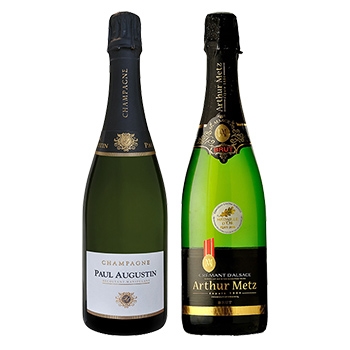 【セット】バイヤーイチオシ！シャンパーニュとクレマン 2本セット / オリジナル★(Buyer's recommendation! Champagne and Cremant 2-bottle set)