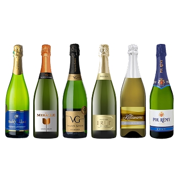 【セット】金賞クレマン カヴァ入り！辛口スパークリング６本セット(Entering gold prize Cremant Cava! Dry sparkling 6 bottle set)