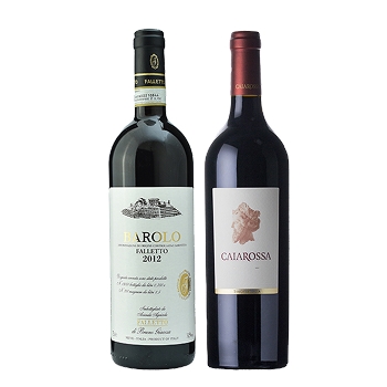 【セット】クラシックなバローロと革新的なスーパートスカーナ 赤ワイン2本セット★(Classic Barolo and Innovative Super Tuscan Red Wine Set of 2)