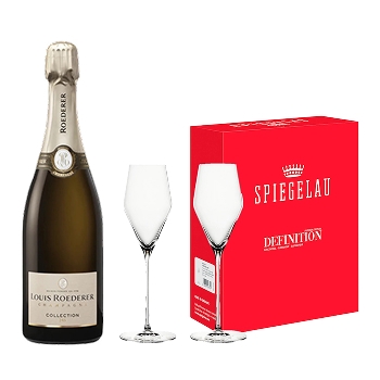 【セット】ルイ・ロデレール＆グラス2脚付きセット★(Louis Roederer & 2 glasses set)