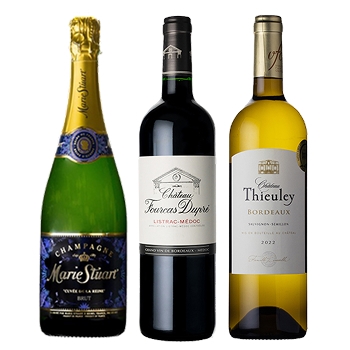 【セット】クリスマスにおすすめ！シャンパーニュ赤白3本セット★(Recommended for Christmas! Set of 3 bottles of red and white champagne)