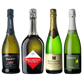 【セット】世界の泡と優しい甘口4本セット★(A set of four bottles of sparkling wine from around the world and a gentle sweetness)