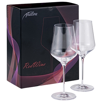 【ワインGoods】プラティーヌ レッドワイングラス 2脚入 /  グローバル(Platine Red Wine Glasses, set of 2)