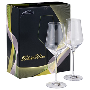 【ワインGoods】プラティーヌ ホワイトワイングラス 2脚入 /  グローバル(Platine White Wine Glasses, set of 2)