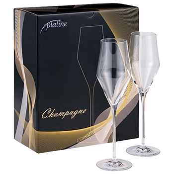 【ワインGoods】プラティーヌ シャンパングラス 2脚入 /  グローバル(Platine Champagne Glasses, set of 2)