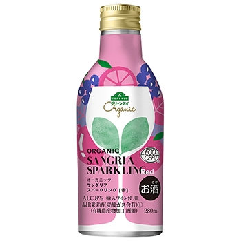 オーガニックサングリアスパークリングワインレッド 280ml / トップバリュ◎(ORGANIC SANGRIA SPARKLING RED ◎)