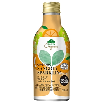 オーガニックサングリアスパークリングワインホワイト 280ml / トップバリュ ◎(ORGANIC SANGRIA SPARKLING WHITE ◎)