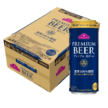 TV プレミアム生ビール 500ml×24 ＜ケース＞/ トップバリュ(TOPVALU New Premium BEER 500×24)