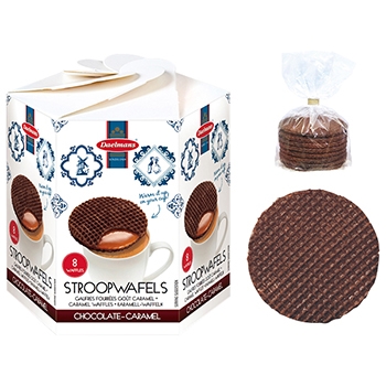 【FOOD de WINE】ダールマンズ キャラメルチョコワッフル ボックス 224g / ダールマンズ ◎(DAELMANS STROOP WAFELS CHOCOLATE CARAMEL ◎)