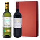 【ギフト】金賞ボルドー赤白2本セット / オリジナル◎(Bordeaux gold medal red＆white wine giftset◎)