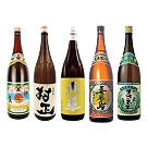 【ゆく年くる年予約】原料が異なる本格焼酎5種類セット(Set of 5 authentic shochu with different ingredients)