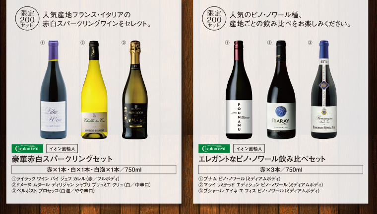 プレミアム・セレクション・ワイン2019（よりどり2セット10,000円・No.1） | AEON de WINE