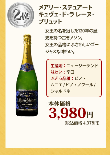 メアリー･ステュアート キュヴェ･ド･ラ レーヌ･ブリュット