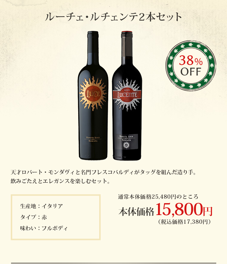 ルーチェ・ルチェンテ2本セット