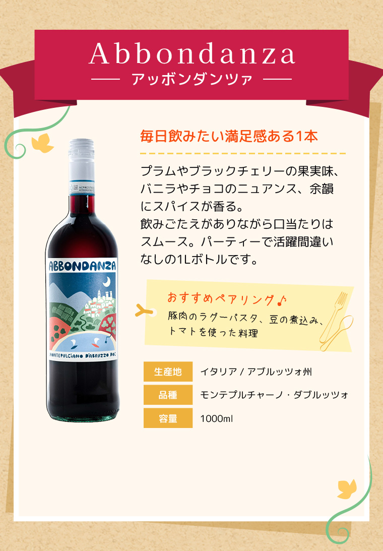 Abbondanzaアッボンダンツァ