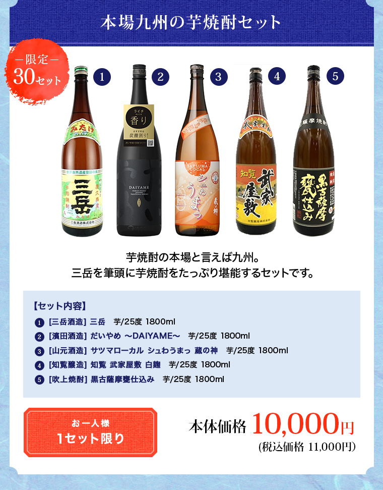 本場九州の芋焼酎セット