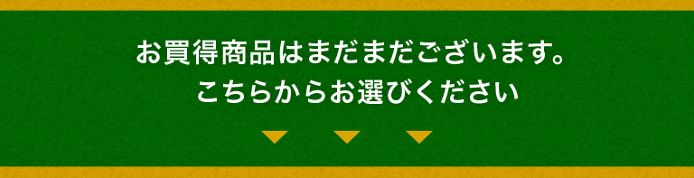 お買得商品はまだまだございます。こちらからお選びください
