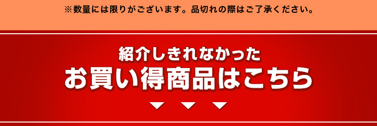 紹介しきれなかったお買い得商品はこちら