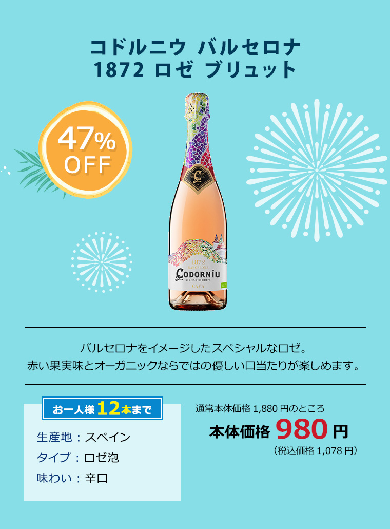 コドルニウ バルセロナ 1872 ロゼ ブリュット