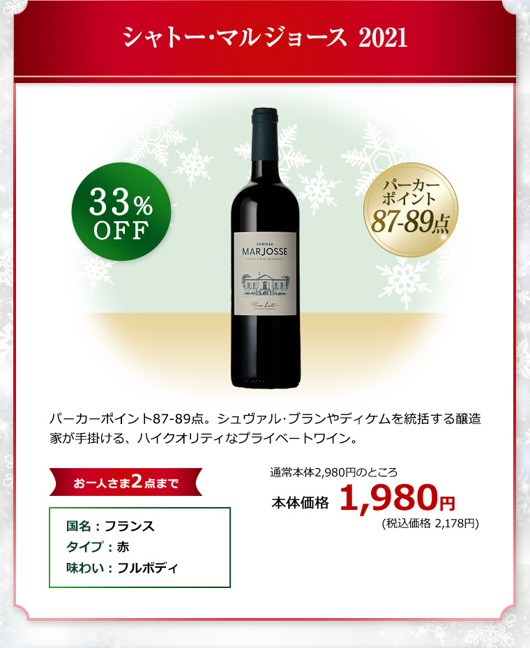 シャトー･マルジョース 2021