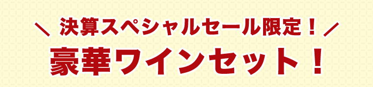 決算スペシャルセール限定！豪華ワインセット！